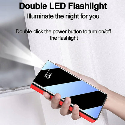 Powerbank – Draagbare Oplader – Externe Accu – Mobiele Batterij – USB Charger – 50.000 mAh Capaciteit – 7 Poorten Inclusief Lightning & USB-C – Snelladen 10W – LED Zaklamp