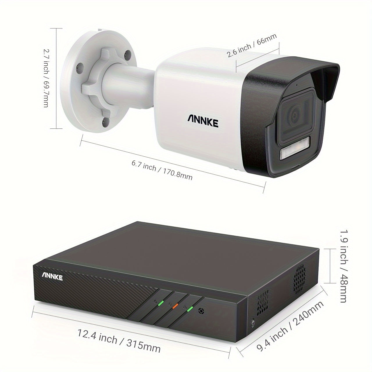 Beveiligingscamera – CCTV Camera – Surveillance Camera – Buitencamera – IP PoE Camerasysteem – 3K Ultra HD Beeldkwaliteit – Dual-Light Nachtzicht Met Mens- en Voertuigdetectie