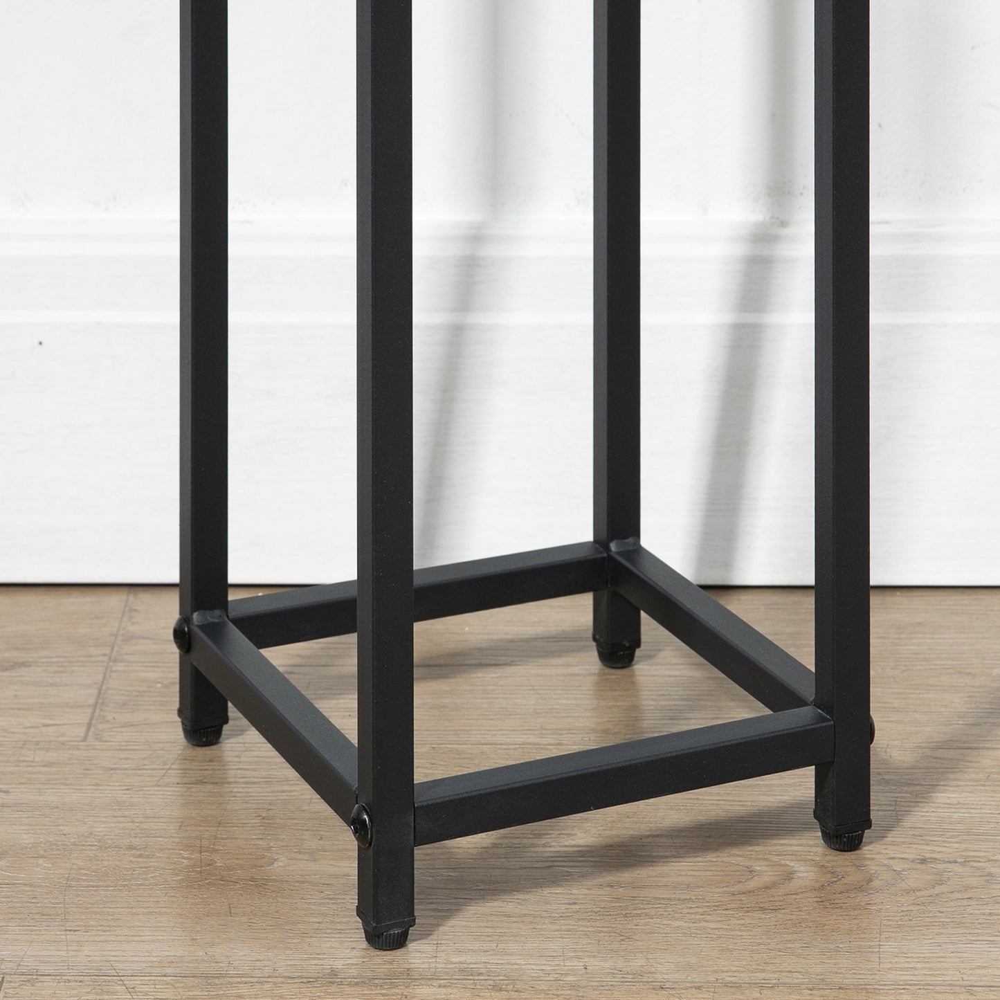 Plantenstandaards – Plantenhouders – Bloemstandaards – Plantenrekken – Naturel Houtlook – Stijlvol Industrieel Design – 3x Stapelbaar – Metalen Frame