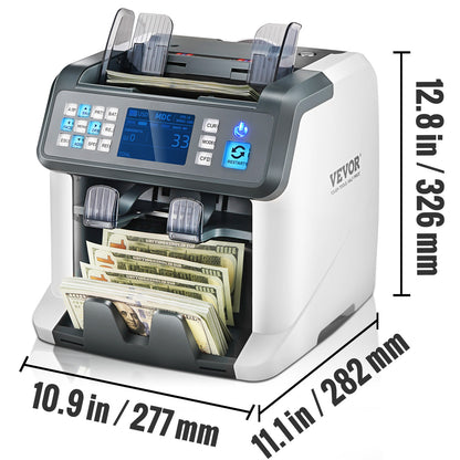 Geldtelmachine – Biljettelmachine – Geldteller – Valsgelddetector – Geldscanner – 6-voudige Valsgeld Detectie – 1200 Biljetten per Minuut