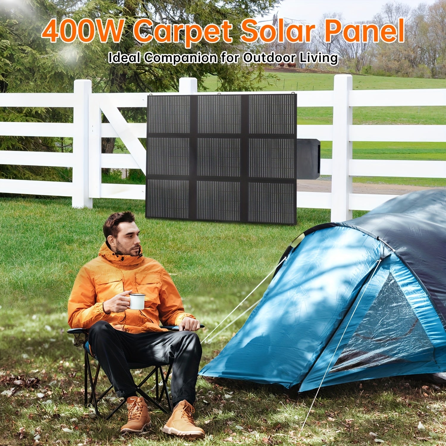 Draagbaar Zonnepaneel – Opvouwbaar Solar Paneel – Mobiel Zonne-energie Systeem – Camping Zonnepaneel – 400W Vermogen – Monokristallijn Met 22,5% Rendement - QUORE