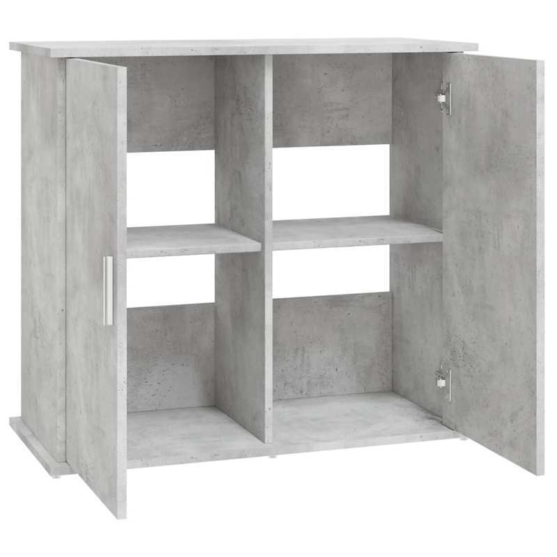 Aquariumkast – Aquariummeubel – Vistentafel – Visbak Kast – Aquariumstandaard – Betonlook Grijs & Hout – Stevige Constructie – 81x36x73 cm