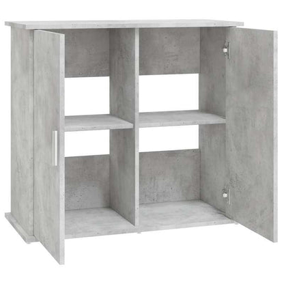 Aquariumkast – Aquariummeubel – Vistentafel – Visbak Kast – Aquariumstandaard – Betonlook Grijs & Hout – Stevige Constructie – 81x36x73 cm