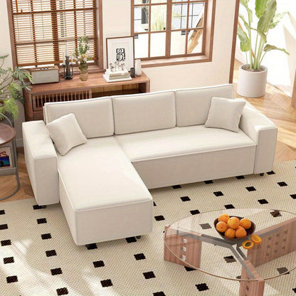 Modern Sofa, Easy to Assemble, Thick and Comfortable Futon Sofa, Suitable for Living Room/ Bedroom/ Office/ Apartment