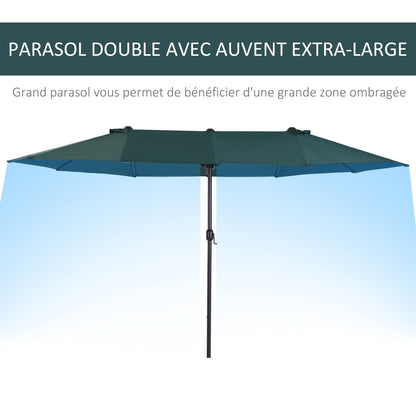 Parasol – Zweefparasol – Stokparasol – Tuinparasol – Terrasparasol – Extra Groot 460x270 cm – Hoogwaardig Polyester 180 g/m²