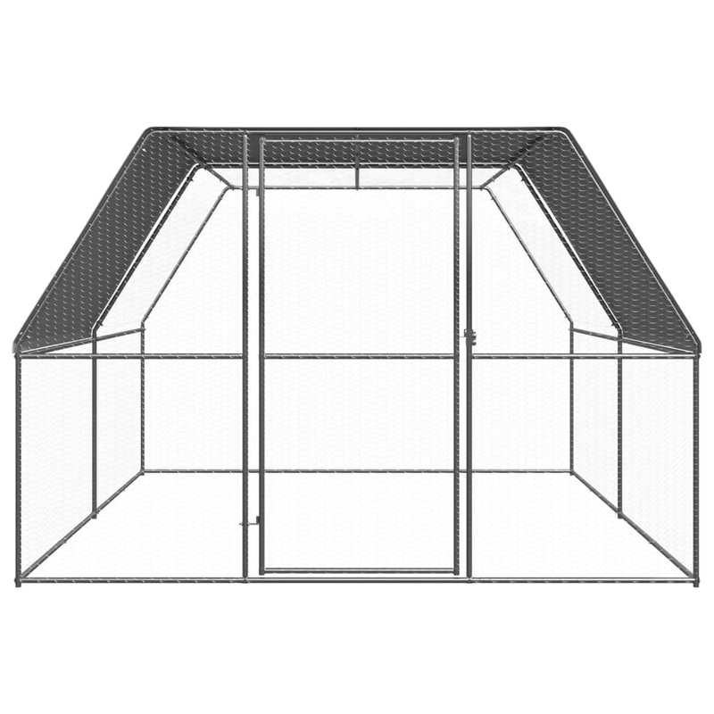 Hennenren Outdoor – Kippenren – Pluimvee Omheining – Buitenren – Dierenren – Gegalvaniseerd Staal – 3x4x2 Meter – Stevig & Ruim