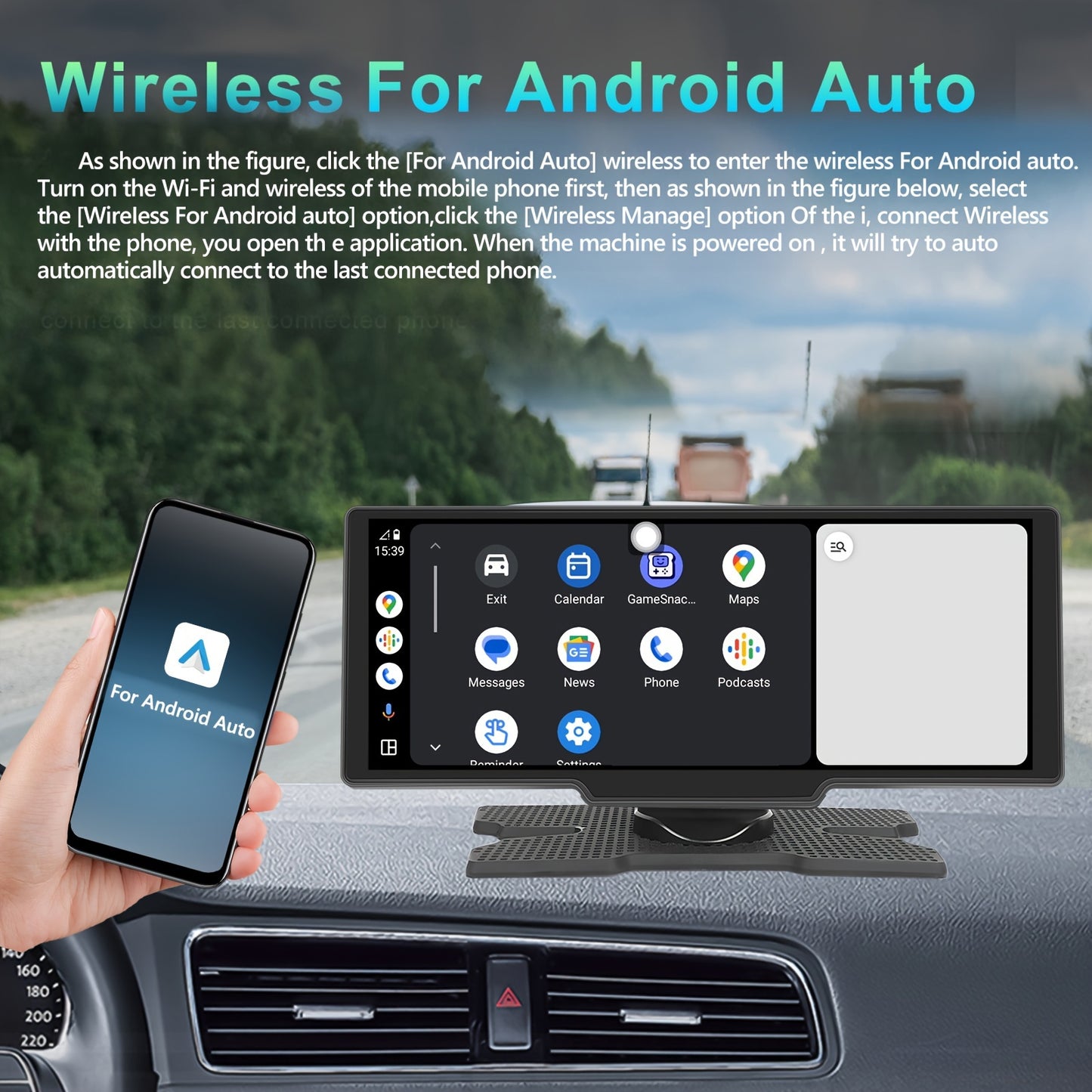 10,26-Inch Smart Carplayer – Autoradio – Multimedia Speler – Navigatiesysteem – Achteruitrijcamera – Spraakbesturing – Groot Helder Scherm