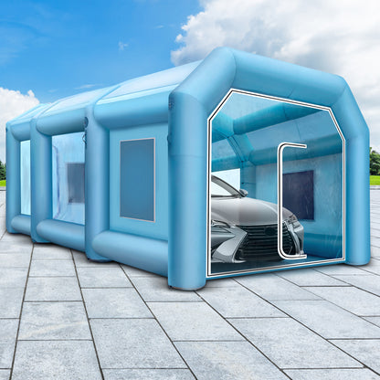 Opblaasbare Spuitcabine – Mobiele Verfcabine – Schildertent – Spuitcabine Auto – Verfspuit Tent – Groot Werkruimte 6x3,5x2,5m – Stevig 210D Oxford Stof Met Ventilatiesysteem