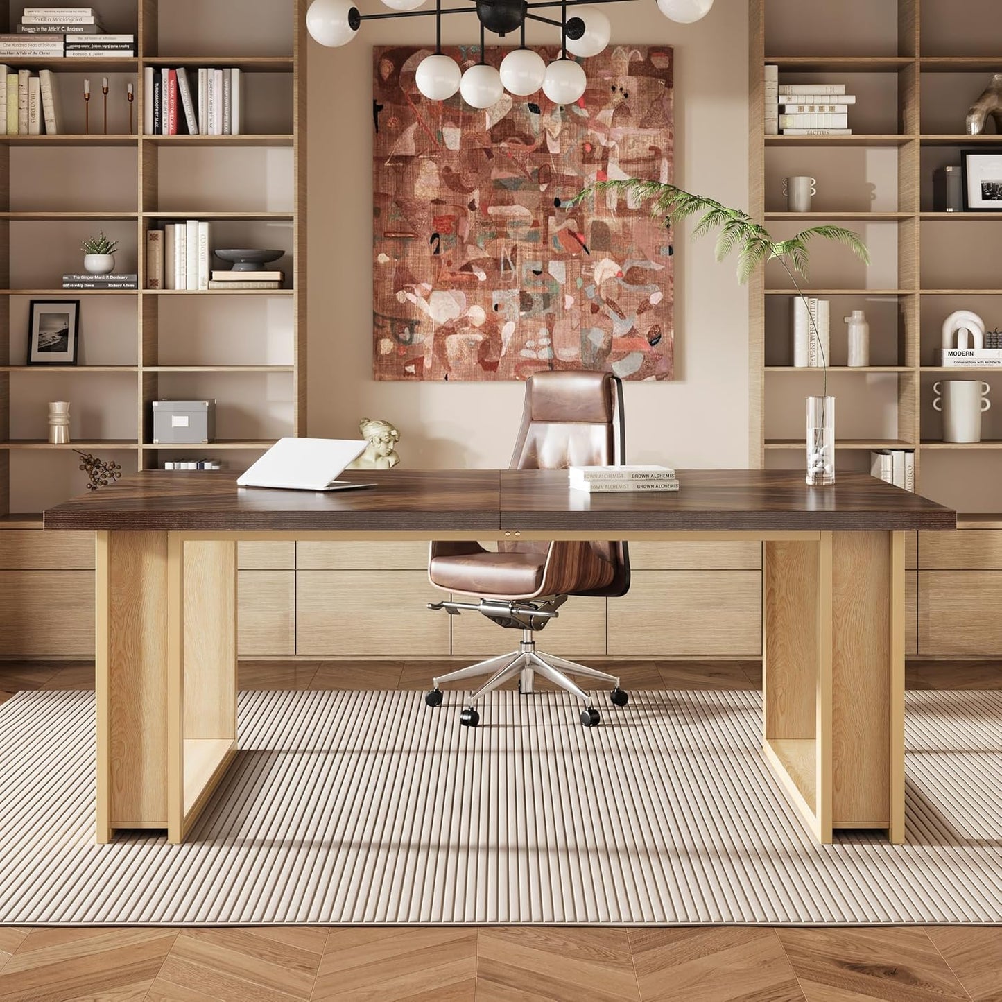 Bureau – Werktafel – Computerbureau – Schrijftafel – Thuiswerkplek – 160 cm Groot – Stevig Metalen Sledestijl Frame