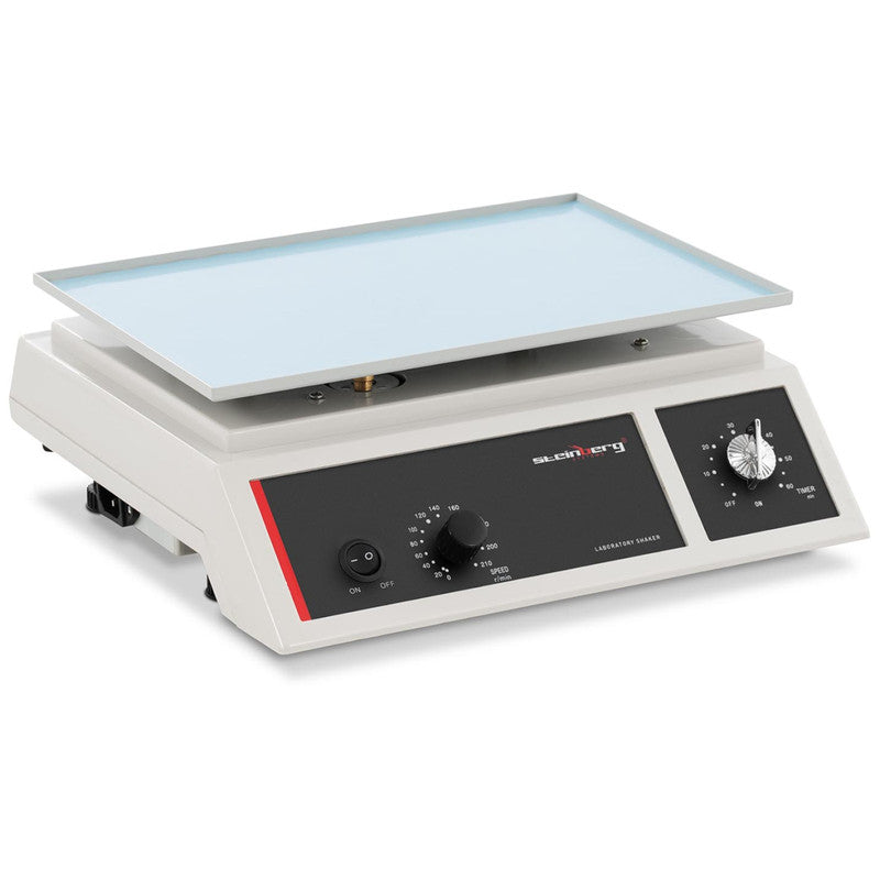 Orbitale Schudplatform – Laboratorium Shaker – Mengplaat – Schuder – Testbuis Schudplatform – Instelbare Snelheid 0-210 RPM – Timer 0-60 Min – Groot Platform 31,5x21,8 cm – Robuuste ABS Behuizing