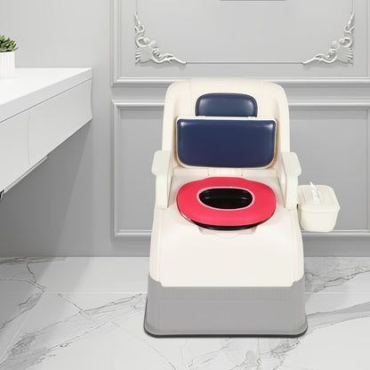 Toilettenstoel – Commode Stoel – Veiligheidstoilet – Draagbaar Toilet – Zitstoel Ouderen – Versterkte Armleuningen – Antislip Poten