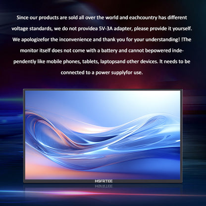 Draagbare Monitor – Portable Scherm – Second Screen – Extra Display – USB Monitor – 18,5 Inch – 100Hz Verversing – 100% sRGB Kleuren