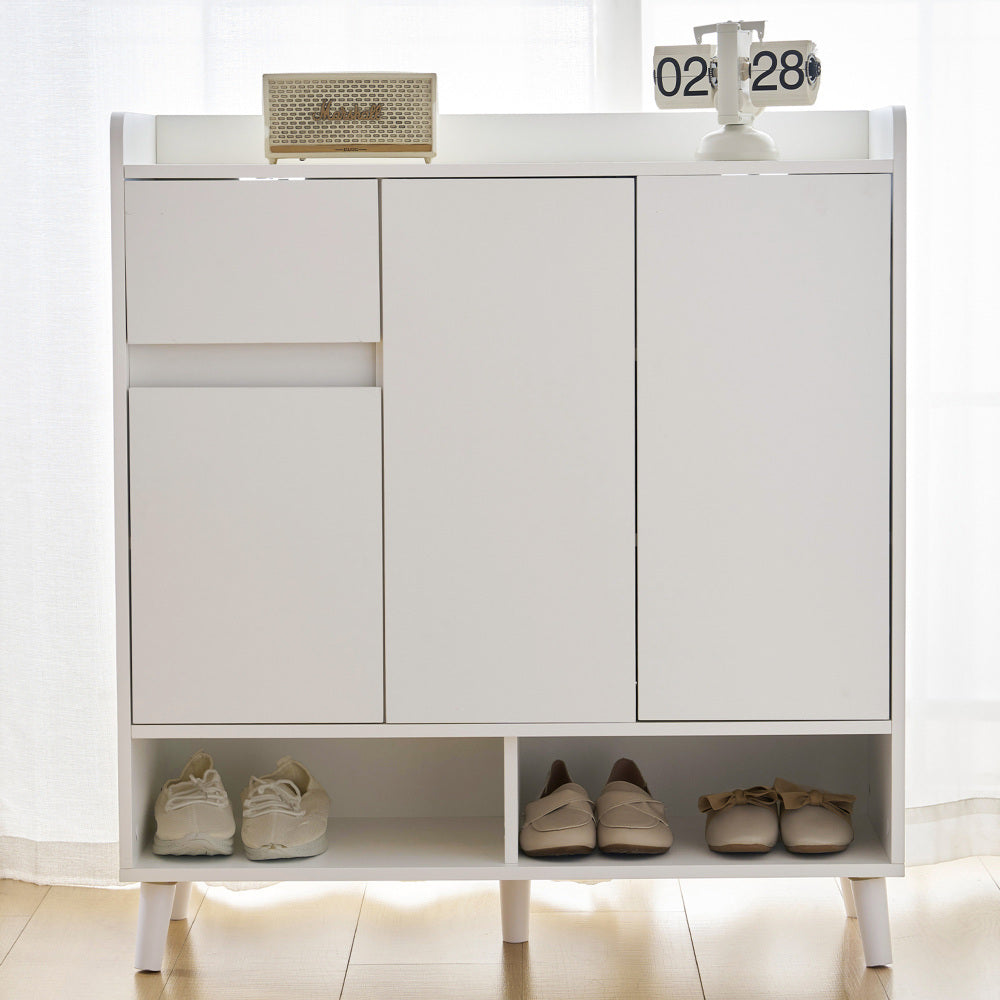 Schoenenkast – Schoenenrek – Schoenopberger – Schoenenopbergsysteem – Schoenenkast met Wieltjes – 6 Lades – Wit – Verstelbare Indeling – Ruimtebesparend Design