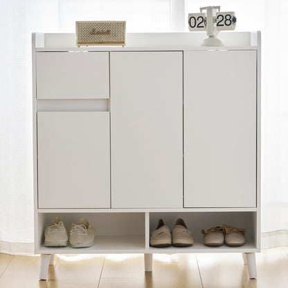 Schoenenkast – Schoenenrek – Schoenopberger – Schoenenopbergsysteem – Schoenenkast met Wieltjes – 6 Lades – Wit – Verstelbare Indeling – Ruimtebesparend Design