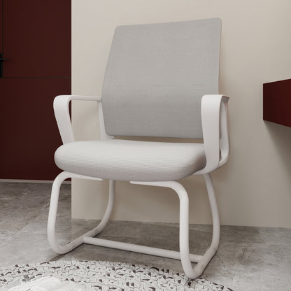 Bureaustoel – Kantoorstoel – Ergonomische Stoel – Draaistoel – Bureaustoelen Voor Volwassenen – 360° Draaibaar – Verstelbare Zithoogte – Stevig Metalen Frame – Comfortabele Gevulde Zitting – Zwart/Wit