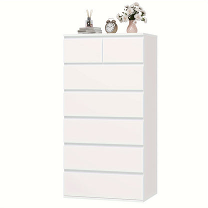 Chest Of Drawers – Ladekast – Kledingkast – Opbergkast – Slaapkamerkast – Modern Wit – 5 Lades – MDF Materiaal