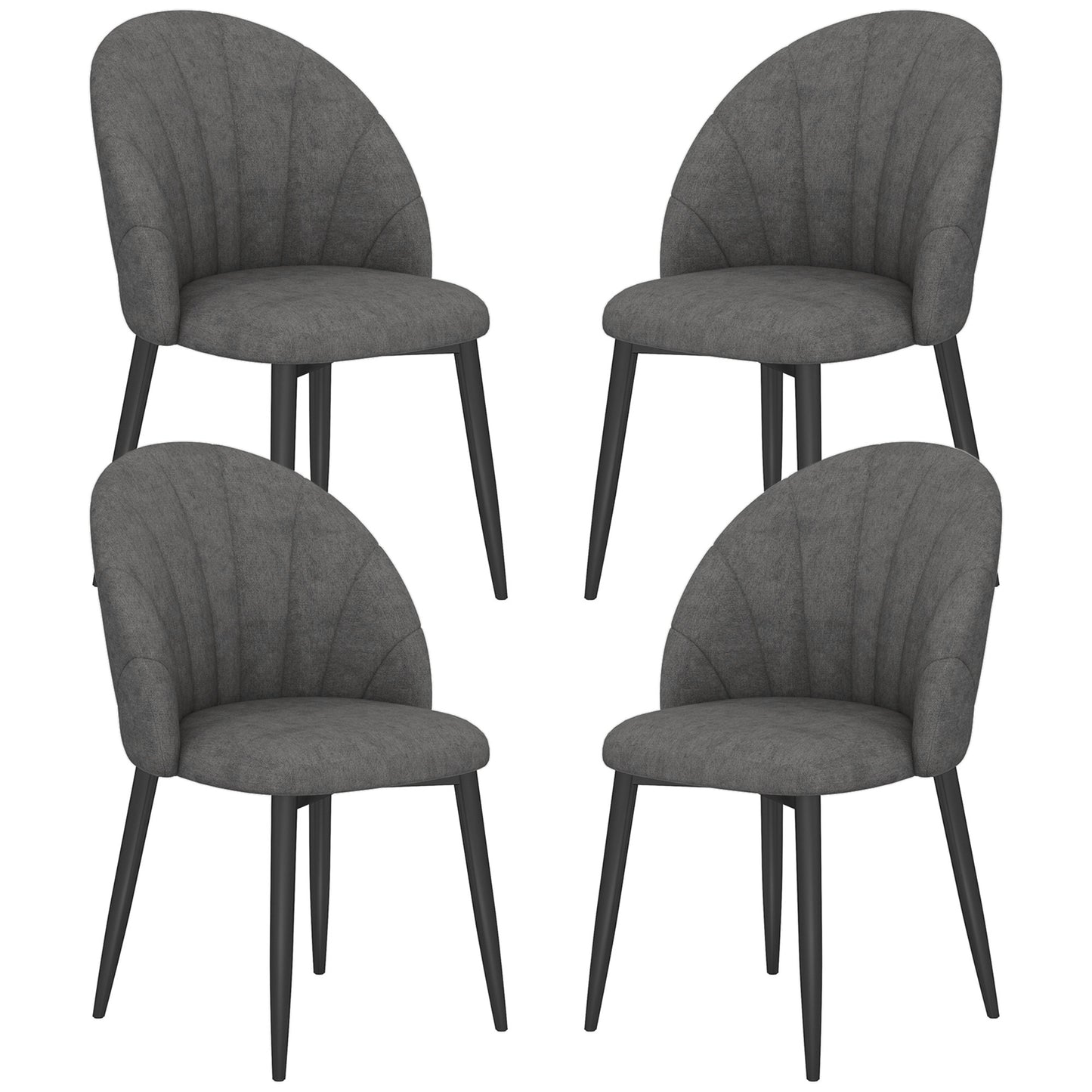 Eettafelstoelen – Keukenstoelen – Stoelen Set – Dineren Stoelen – Fluweel Stoelen – Ergonomische Rugleuning – Stalen Poten