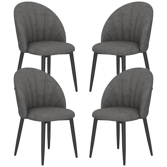 Eettafelstoelen – Keukenstoelen – Stoelen Set – Dineren Stoelen – Fluweel Stoelen – Ergonomische Rugleuning – Stalen Poten