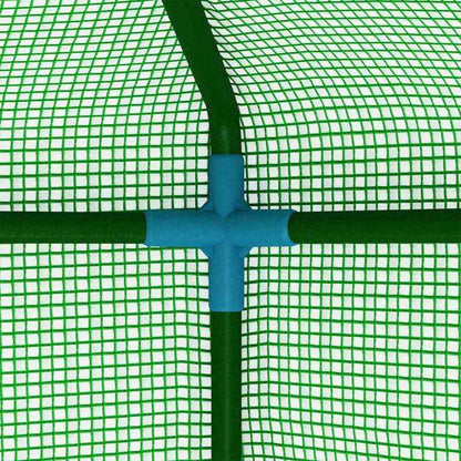 Kweekkas – Tuinkas – Broeikas – Plantenkas – Serre – Stalen Frame – 143x143x195 cm – Ventilatie – Duurzaam Zwart Metaal Met Groene Mesh