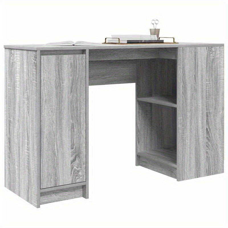 Desk Measuring 120X42X76 Cm Made of Gray Sonoma Particle Board, Composite Wood, Smooth, Moisture-Resistant, Warp-Resistant, Crack-Resistant; This Desk Is a Perfect Addition to Your Home, Office, Study, Bedroom, Or Living Room