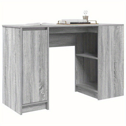 Desk Measuring 120X42X76 Cm Made of Gray Sonoma Particle Board, Composite Wood, Smooth, Moisture-Resistant, Warp-Resistant, Crack-Resistant; This Desk Is a Perfect Addition to Your Home, Office, Study, Bedroom, Or Living Room