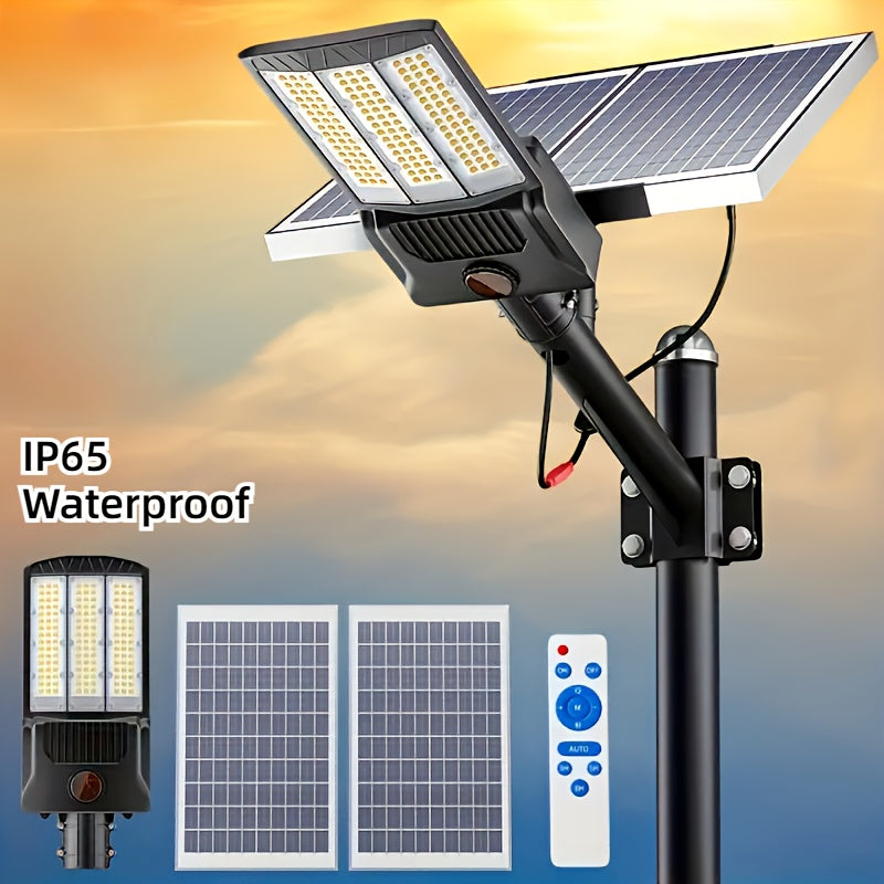 Zonnepaneel Buitenlamp – Solar Tuinverlichting – Bewegingssensor Muurlicht – Solar Floodlight Parkeerplaats – 2 Zonnepanelen – Hoge Lichtopbrengst