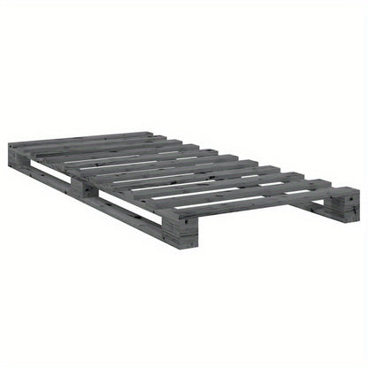 Grigio 90x200cm Wooden Bed Frame with Headboard - Solid Pine, Removable & Durable, Contemporary Style, No Assembly Required, Fits Standard Beds, Bedroom Furniture, Modern Bedroom Decor, Natural Wood Finish