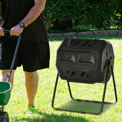 Compostbak – Composteerbak – Tuincompostvat – Compostcontainer – Keukenafvalverwerker – 160 Liter – 360° Draaibaar