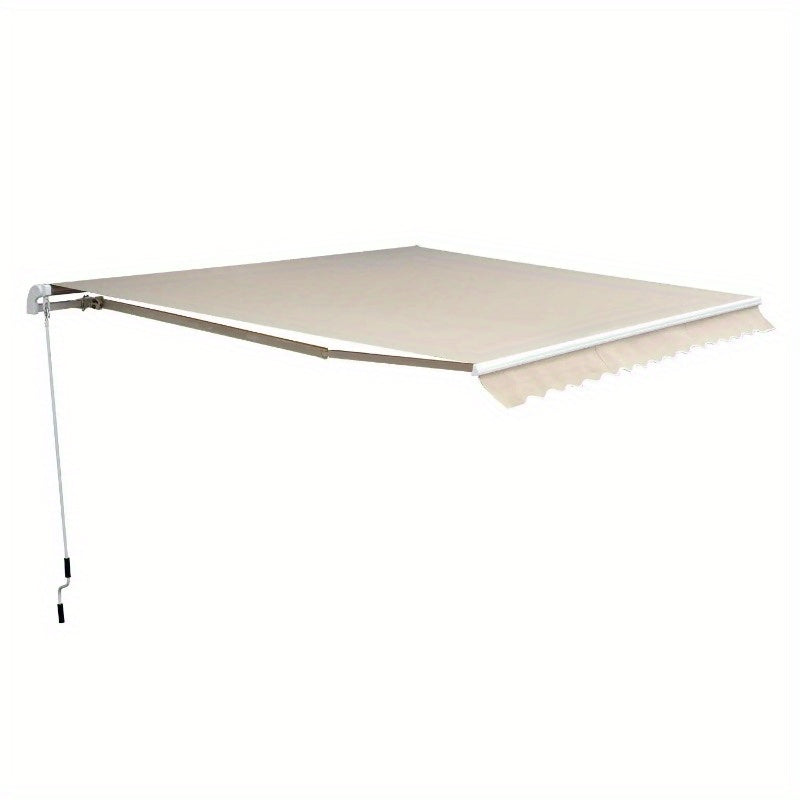 Balkonzonnescherm – Uitvalscherm – Zonnescherm – Aluminium Doek – Opvouwbaar – 3 Meter Breed – Duurzaam Aluminium – Neutrale Beigetint