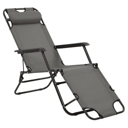 Verstelbare Ligstoel – Ligbed – Tuinstoel – Loungestoel – Balkonstoel – Katoenen Bekleding – Waterafstotende Kap