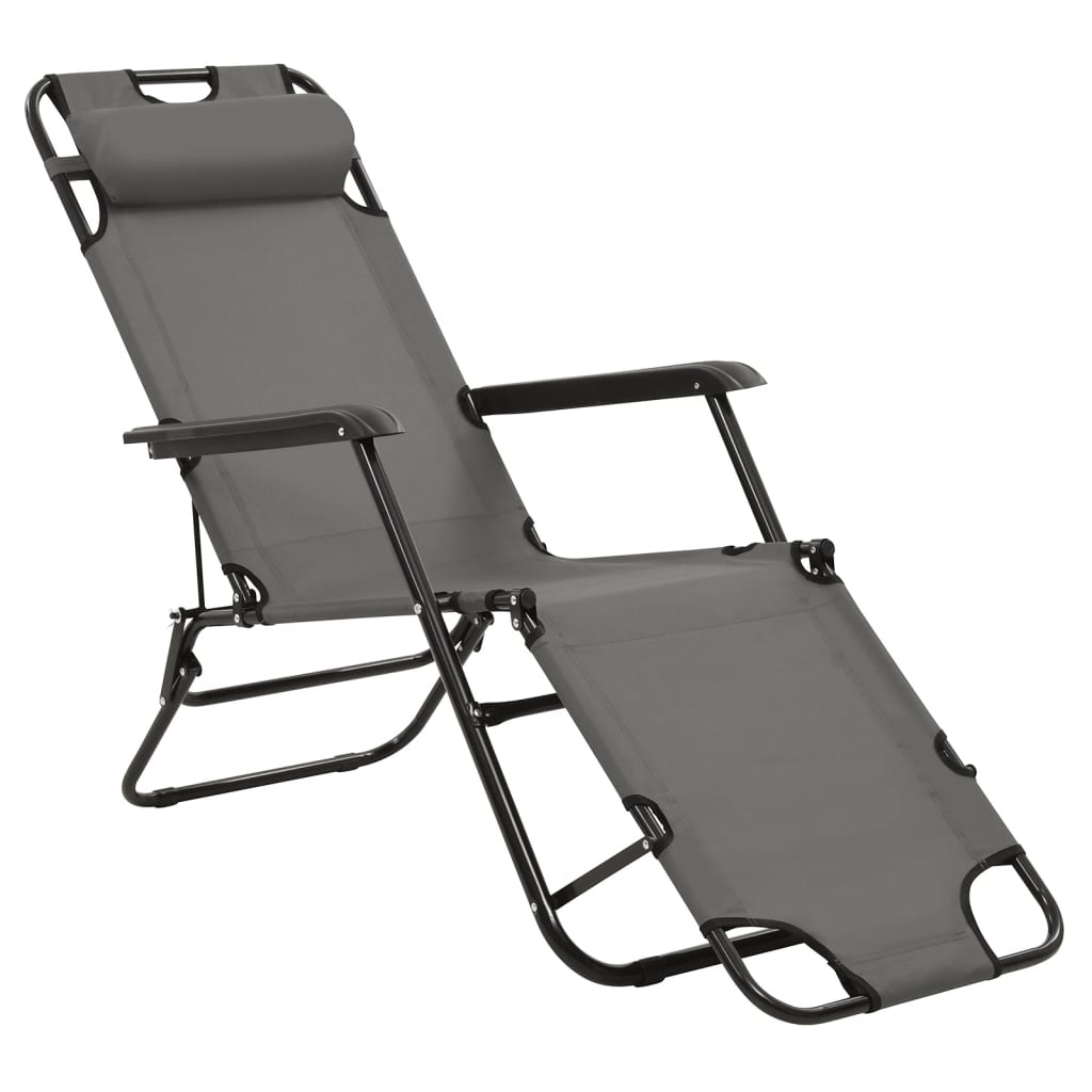 Ligstoelen – Opvouwbare Stoelen – Tuinmeubelen – Strandstoelen – Verstelbare Rugleuning – Weerbestendig Polyester