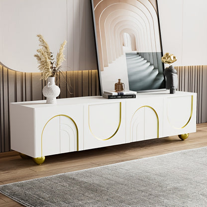 Tv-meubel – TV-kast – Tv-meubel met opbergruimte – Hangend TV-meubel – TV-dressoir – Extra Lang 180 cm – Kabelmanagement – Mat Wit – Laag Profiel & Minimalistisch Design