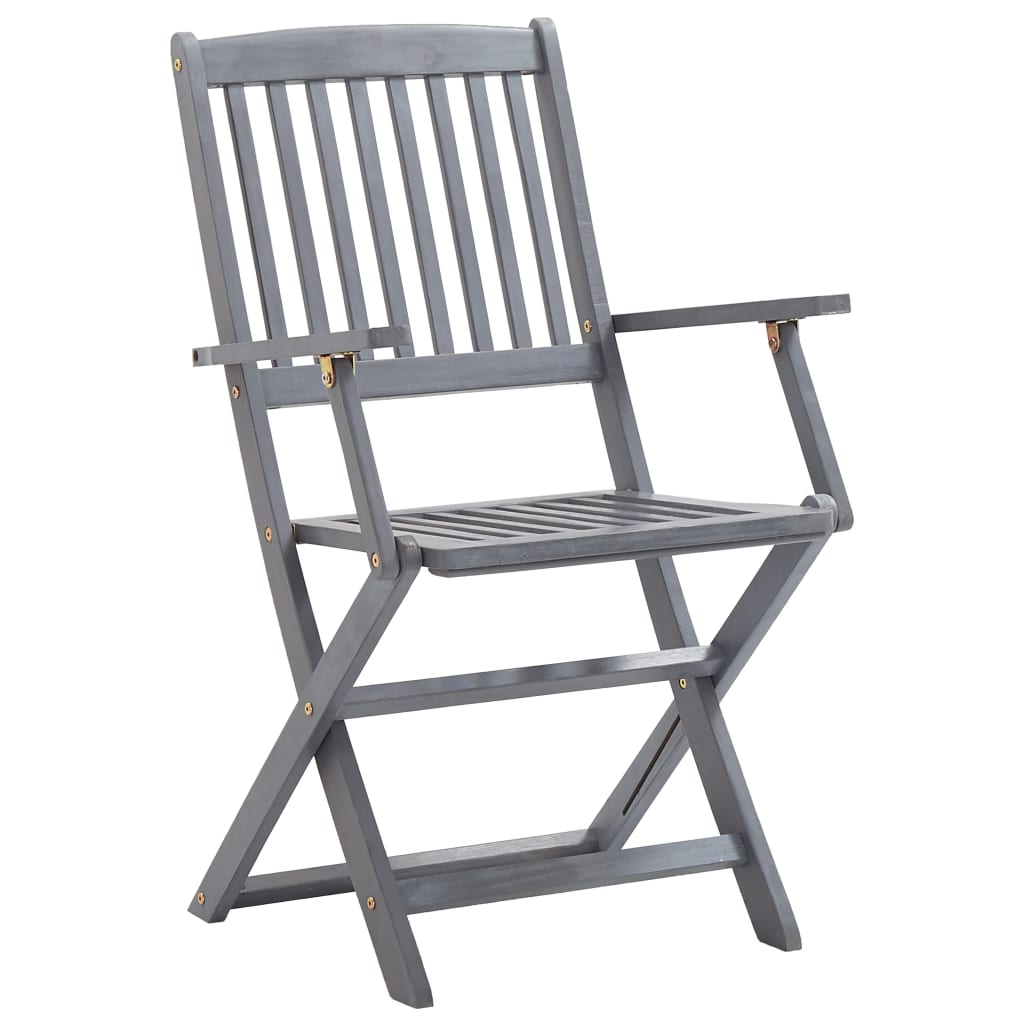 Vidaxl 5/7X Solid Acacia Wooden Garden Set Grey Terrace Set With/Without Armrest