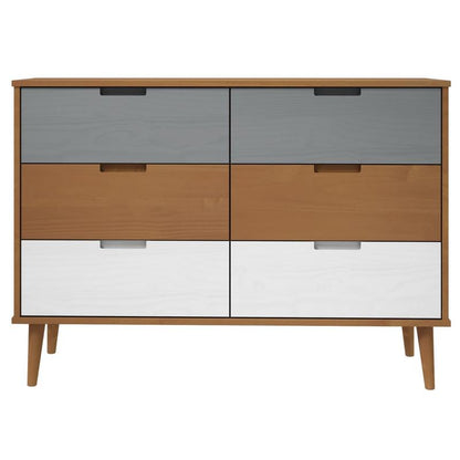 Houten Opbergkast – Bergkast – Industriële Kast – Opbergmeubel – Organizer – Bruin – Met Slot – Ruime Indeling 113x40x80 cm
