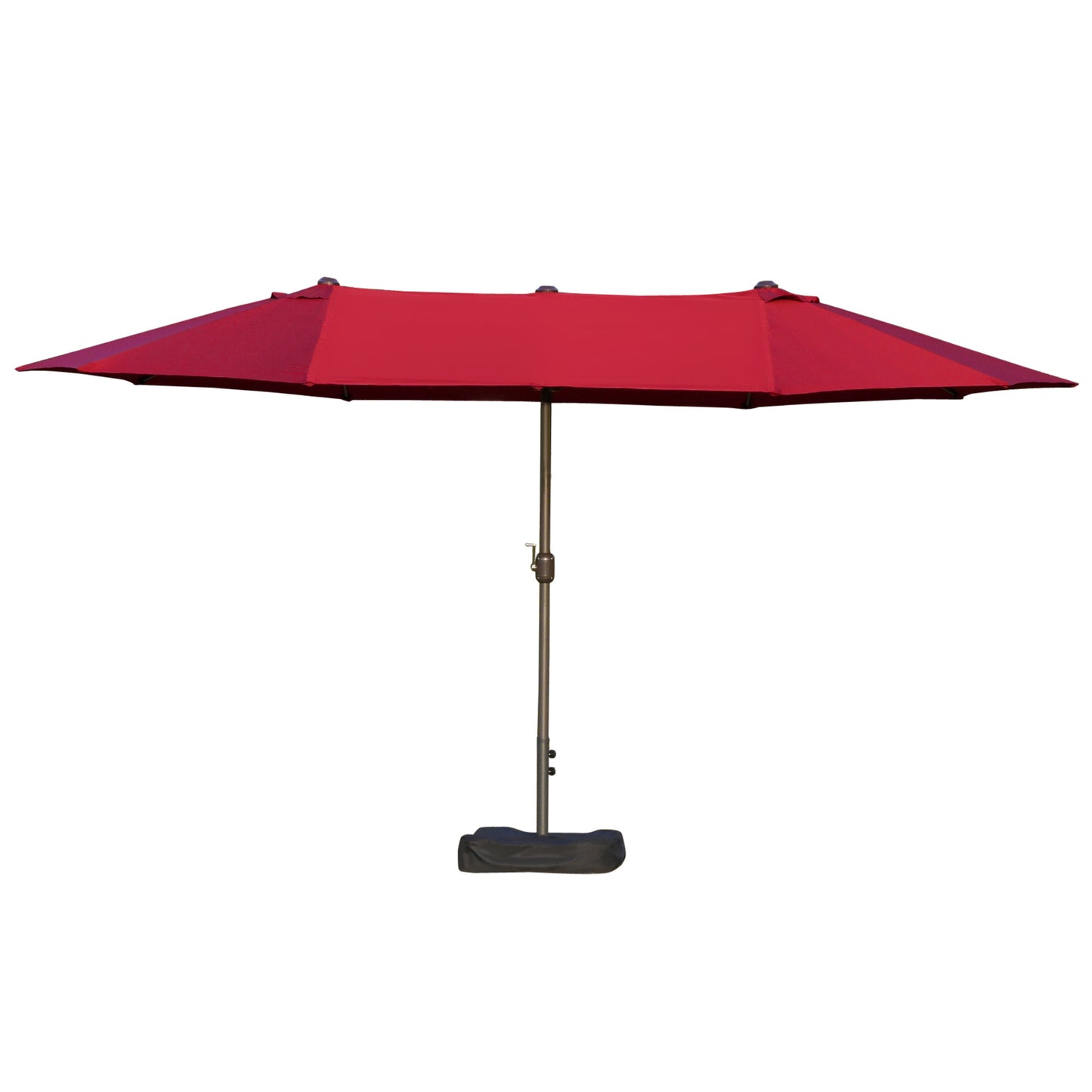 XXL Parasol – Tuinparasol – Terrasparasol – Zonneparasol – Balkonparasol – Bordeauxrood – Extra Groot 4,6 x 2,7 m – Staal Frame Met Ballastzakken