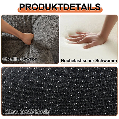 Loveseat – 2-zitsbank – Fauteuil – Slaapbank – Bankje – Chenille Stof – Opbergruimte Armleuning – 3 Stalen Frames – Verstelbare Slaapfunctie – Grijs