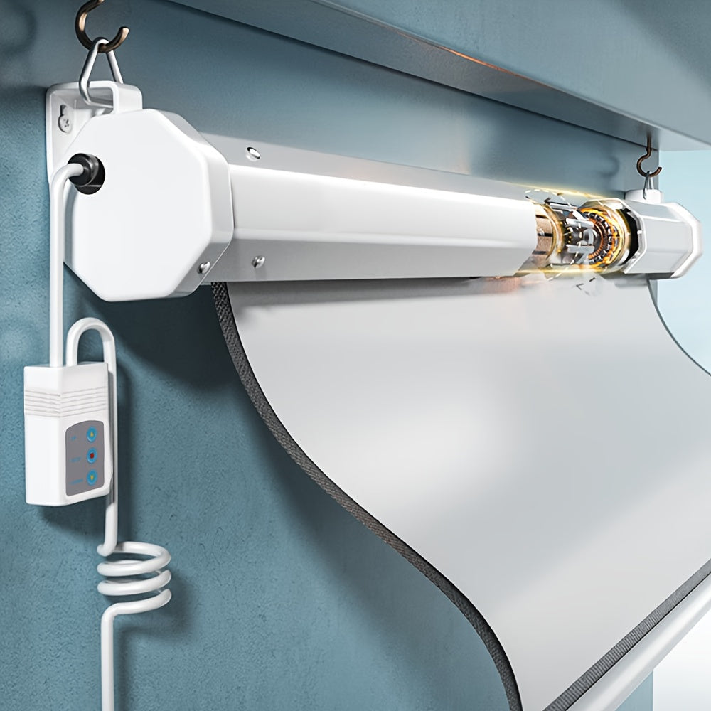 Elektrisch Projectiescherm – Motorisch Scherm – Oprolbaar Scherm – Thuisbioscoop Scherm – Presentatie Scherm – 3,05 Meter Breed – Afstandsbediening & Muur- of Plafondmontage