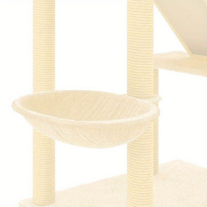 Krabpaal – Kattenkrabpaal – Kattenboom – Krabmeubel – Kattenhuis – Verstelbaar 277-303 cm – Stevig Karton – Multi-level Activiteitencentrum