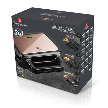Gofriewafelijzer – Wafelijzer – Panini Pers – Toaster – Grill – 3 Verwisselbare Platen – Titanium Anti-aanbaklaag – 900W