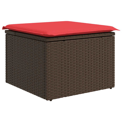 Loungeset Tuinset – Loungeset Modulaire Tuinmeubelen – Loungeset Poly Rattan – Loungeset Buiten – Loungeset Bruin – Weerbestendig PE-Rattan – Opbergruimte Met Waterdichte Binnenzak