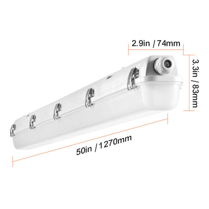 Led Armatuur – LED Plafondlamp – Werkplaatsverlichting – Vapor tight lamp – Industrieel armatuur – 60W – 7400LM – IP65 Water- en Stofdicht – 5000K Daglichtkleur