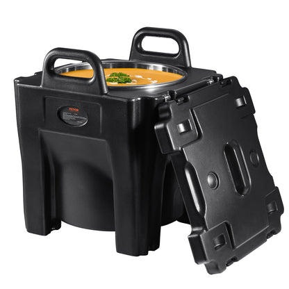 Cateraarsbox – Voedselcontainer – Warmhouder – Thermobox – Lunchbox – RVS Binnenemmer 32 QT – LLDPE Isolatie Met Wieltjes