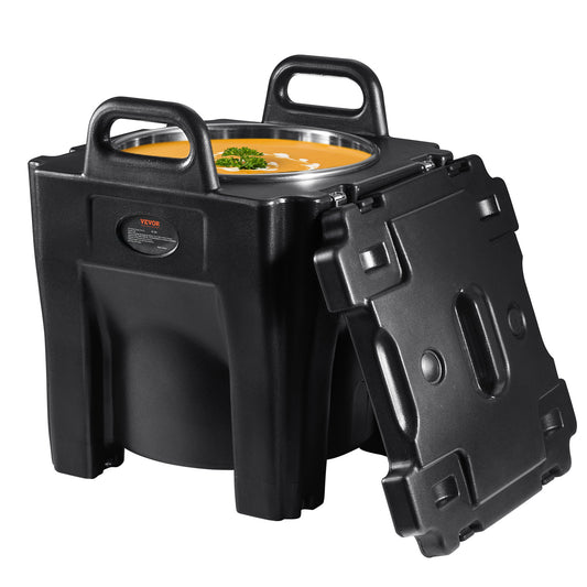 Cateraarsbox – Voedselcontainer – Warmhouder – Thermobox – Lunchbox – RVS Binnenemmer 32 QT – LLDPE Isolatie Met Wieltjes