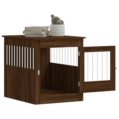 Hondenbench – Hondenkooi – Huisdier Bench – Dierenbench – Dierenkooi – Ruimtebesparend Design – Massief Hout Met Stalen Frame – Compact 64,5x80x71 cm – Modern Design – Voor Kleine Honden – Binnen en Buitengebruik