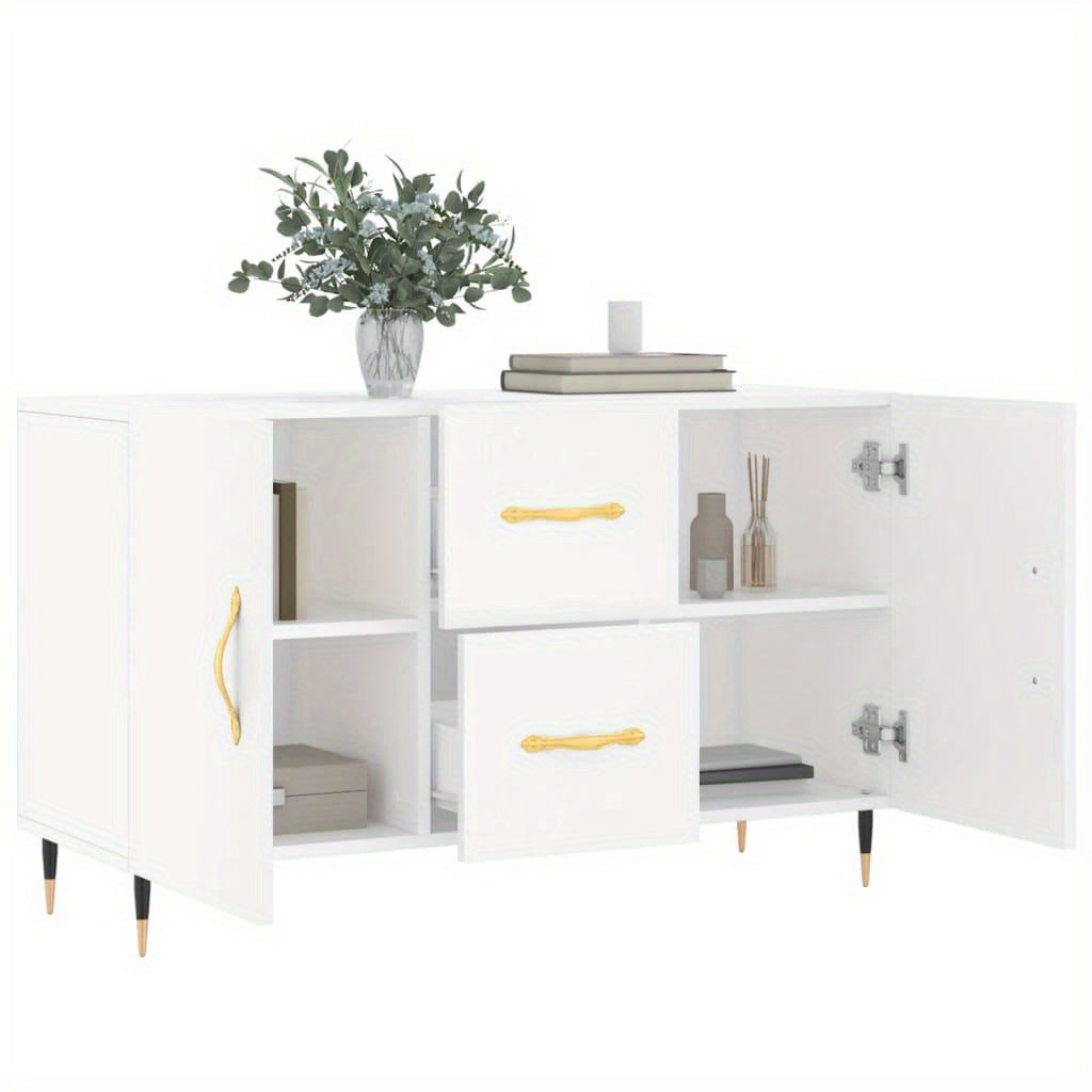 Classic Sideboard – Wit Dressoir – Opbergkast – Kastje – Buffetkast – 100x36x60 cm – Engineered Wood Met Plastic Achterkant
