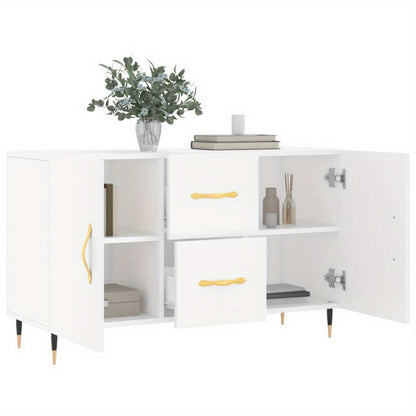 Classic Sideboard – Wit Dressoir – Opbergkast – Kastje – Buffetkast – 100x36x60 cm – Engineered Wood Met Plastic Achterkant