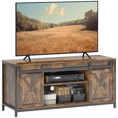 tv meubel – tv kast – tv dressoir – lowboard – mediameubel – Industriële stijl – 120x40x54 cm – Geschikt voor tv’s tot 60 inch – Massief hout met metalen frame