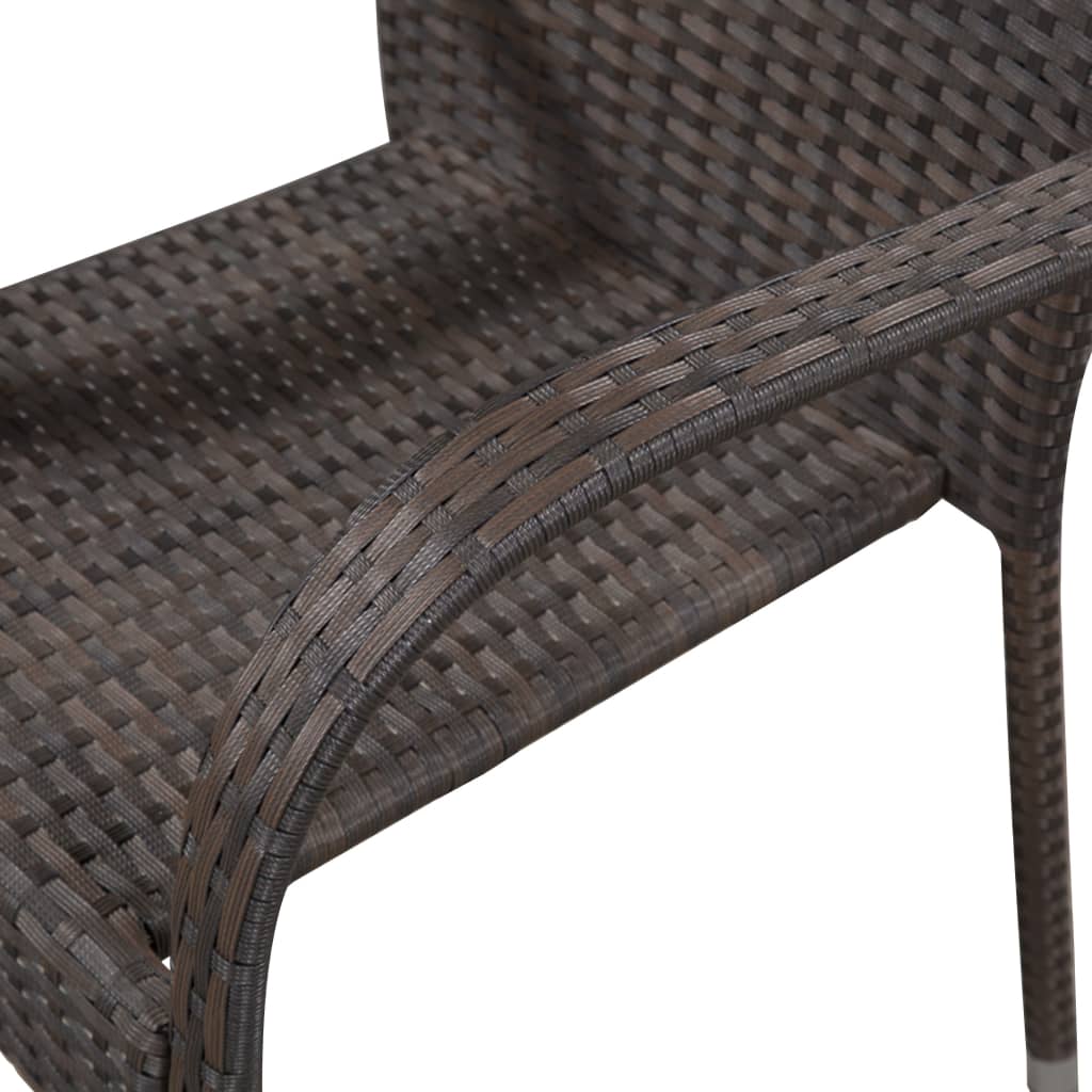 Tuinstoelen – Buitenstoelen – Terrasstoelen – Stapelbare Stoelen – Poly Rattan – Weerbestendig – Lichtgewicht