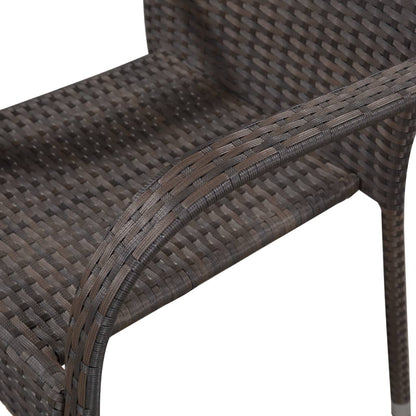 Tuinstoelen – Buitenstoelen – Terrasstoelen – Stapelbare Stoelen – Poly Rattan – Weerbestendig – Lichtgewicht