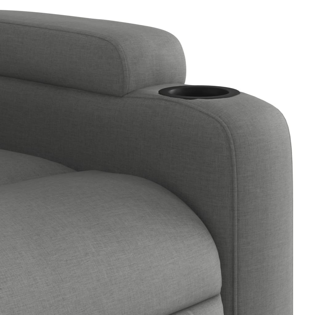 Elektrische Relaxfauteuil – Elektrische Relaxstoel – Relaxzetel – Sta-op Stoel – Fauteuil – Donkergrijs – Elektrisch Verstelbaar – Ademend Stof